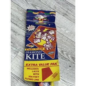 LOT 3 Vintage Fast Flier Diamond Kites 1993 Mickey 93 Batman 1988 Carousel Horse